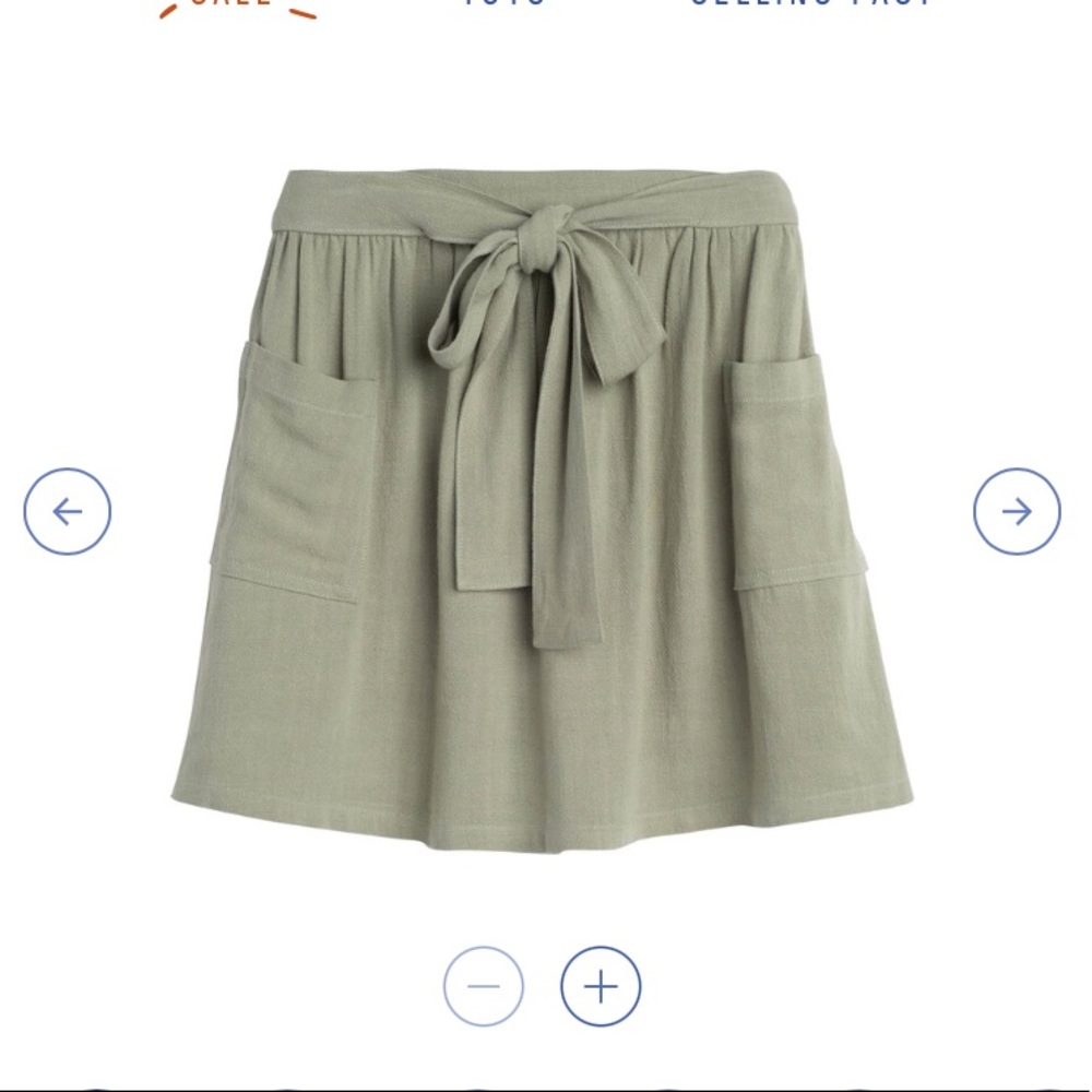 Maisonette Willow Bow Skirt, Sage, 2T